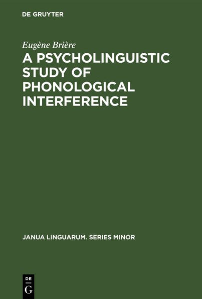 A Psycholinguistic Study of Phonological Interference