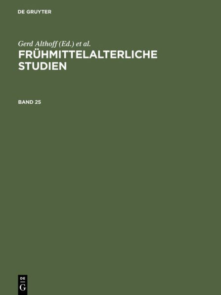 Frühmittelalterliche Studien. Band