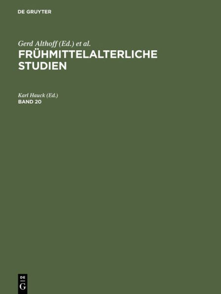 Frühmittelalterliche Studien. Band