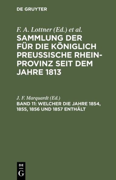 Welcher die Jahre 1854, 1855, 1856 und 1857 enthält