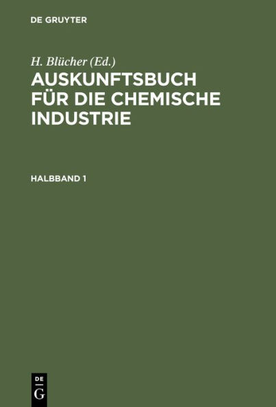 Auskunftsbuch für die chemische Industrie