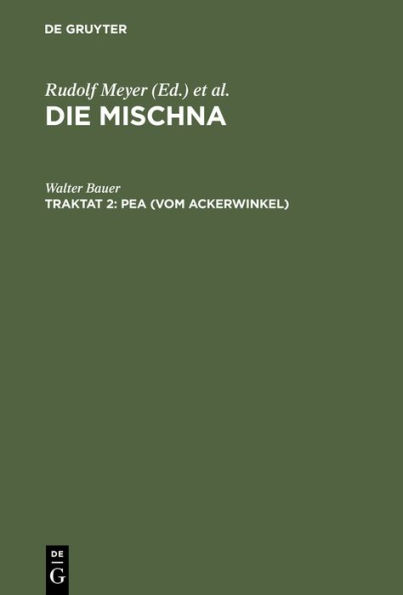 Pea (Vom Ackerwinkel): Text, Übersetzung und Erklärung. Nebst einem textkritischen Anhang