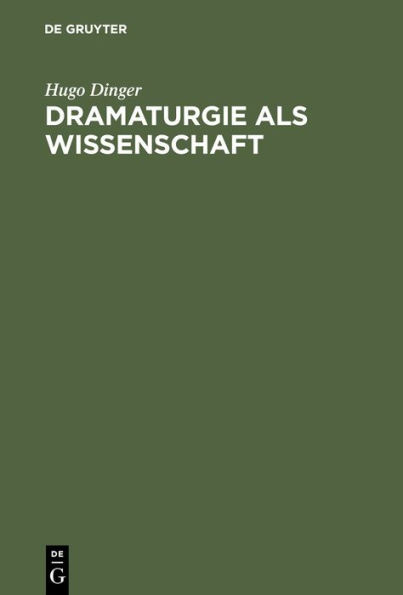 Dramaturgie als Wissenschaft