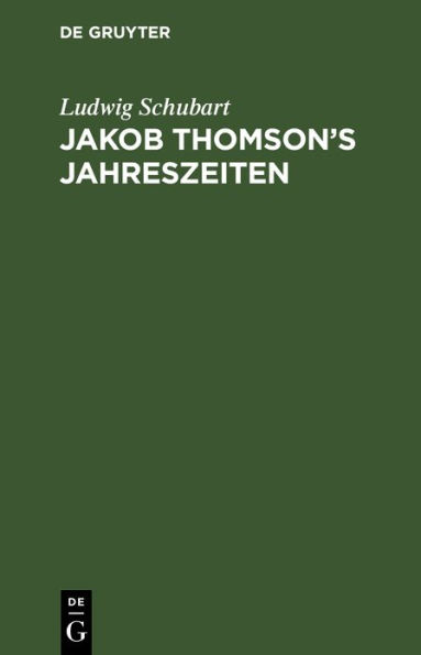 Jakob Thomson's Jahreszeiten