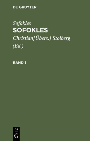 Sofokles: Sofokles. Band 1