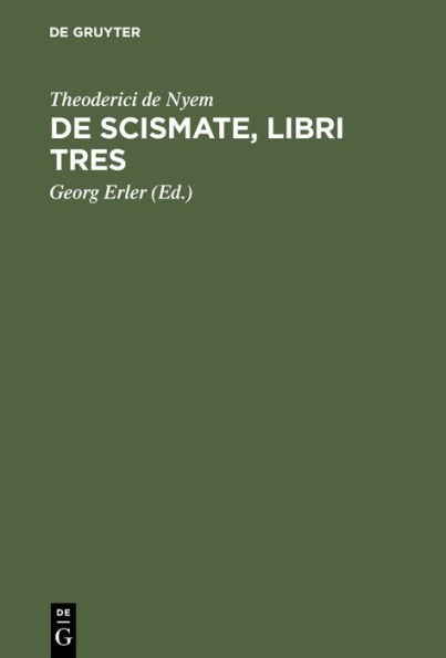 de Scismate, Libri Tres