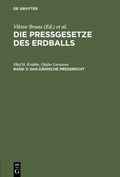 Das dänische Preßrecht