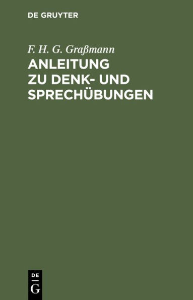 Anleitung zu Denk- und Sprechübungen