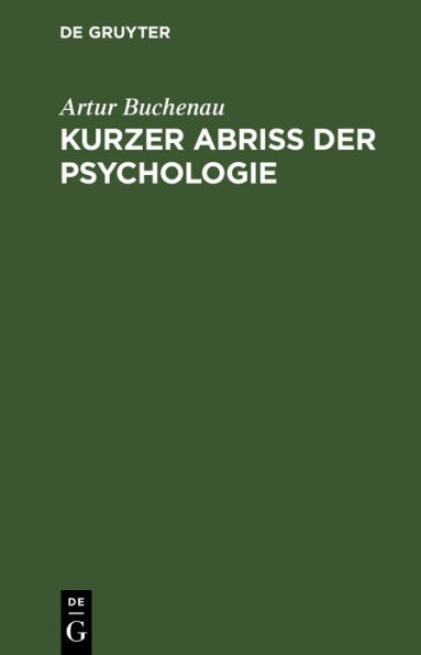 Kurzer Abriß der Psychologie