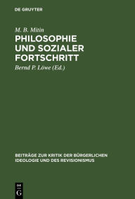 Title: Philosophie und sozialer Fortschritt, Author: M. B. Mitin