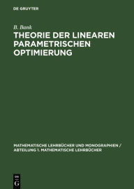Title: Theorie der linearen parametrischen Optimierung, Author: F. Nozicka