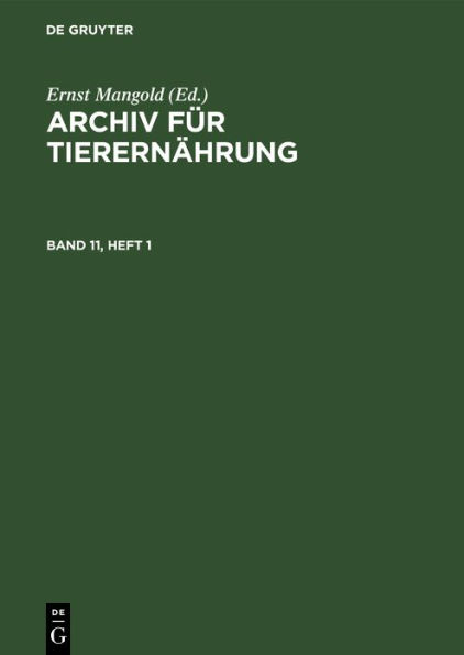 Archiv für Tierernährung