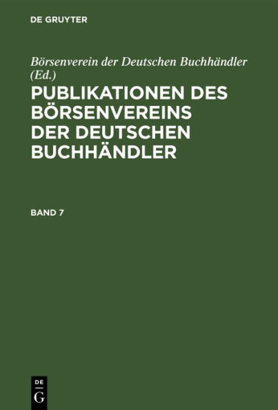 Publikationen des Börsenvereins der Deutschen Buchhändler