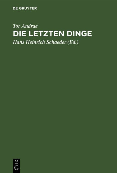 Die letzten Dinge