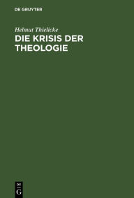 Title: Die Krisis der Theologie: Zur Auseinandersetzg zwischen Barth und Gogarten über 