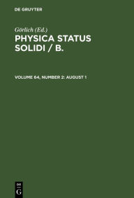 Title: August 1, Author: De Gruyter