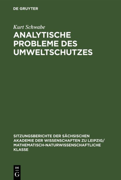 Analytische Probleme Des Umweltschutzes