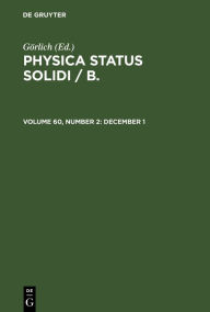 Title: December 1, Author: De Gruyter