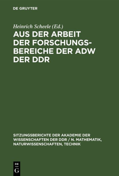 Aus der Arbeit der Forschungsbereiche der AdW der DDR: Festkolloquium zum 70. Geburtstag des Präsidenten Hermann Klare