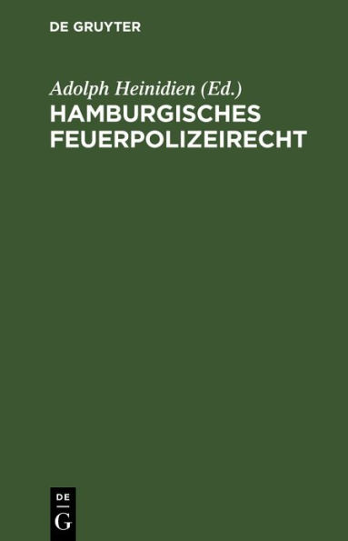Hamburgisches Feuerpolizeirecht: Sonderteil: Der Hafen Von Hamburg
