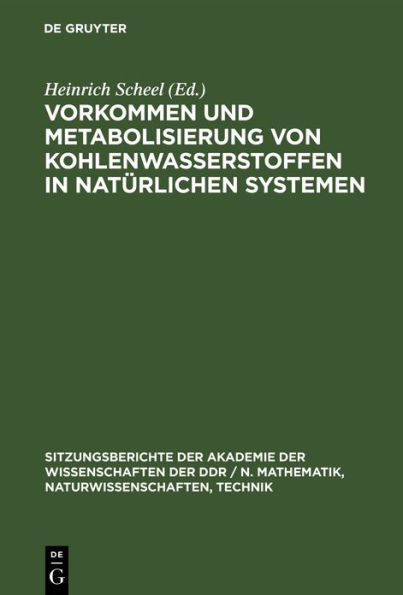 Vorkommen und Metabolisierung von Kohlenwasserstoffen in natürlichen Systemen