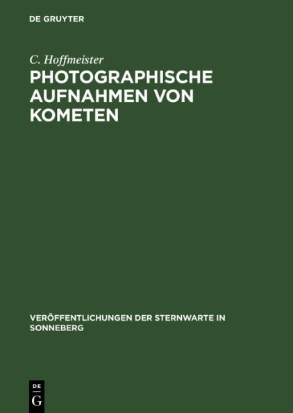 Photographische Aufnahmen von Kometen