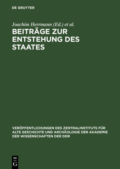 Beiträge zur Entstehung des Staates