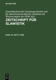 Title: 1989, Author: Zentralinstitute für Literaturgeschichte und für Sprachwissenschaft der Akademie der Wissenschaften