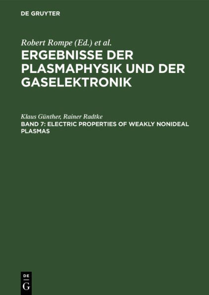 Electric Properties of Weakly Nonideal Plasmas