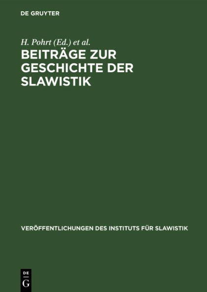 Beiträge zur Geschichte der Slawistik