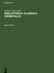 Title: Bibliotheca Classica Orientalis. Band 6, Heft 4, Author: Institut für griechisch-römische Altertumskunde bei der Deutschen Akademie der Wissenschaften zu Ber