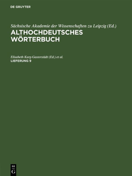 Althochdeutsches Wï¿½rterbuch