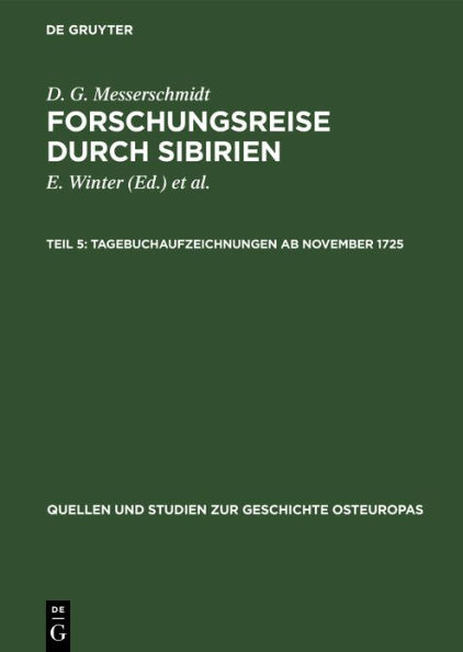 Tagebuchaufzeichnungen ab November 1725: Gesamtregister