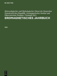 Title: 1952, Author: Meteorologischer und Hydrologischer Dienst der Deutschen Demokratischen Republik