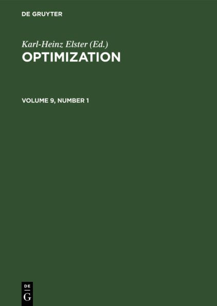 Optimization. Volume 9, Number 1