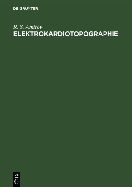 Elektrokardiotopographie: (topographische Elektrokardiographie)