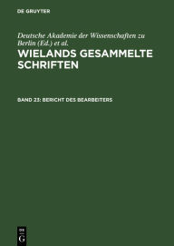 Title: Bericht des Bearbeiters, Author: Deutsche Akademie der Wissenschaften zu Berlin