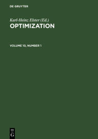 Title: Optimization. Volume 10, Number 1, Author: De Gruyter