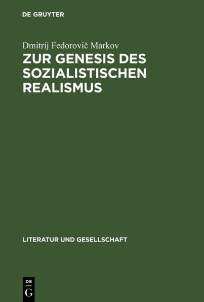 Zur Genesis des sozialistischen Realismus: Erfahrungen und Leistungen süd- und westslawischer Literaturen in den zwanziger und dreißiger Jahren