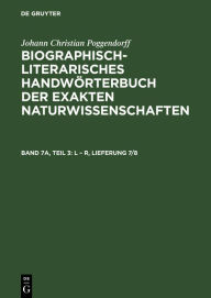 Title: L - R, Lieferung 7/8, Author: Johann Christian Poggendorff