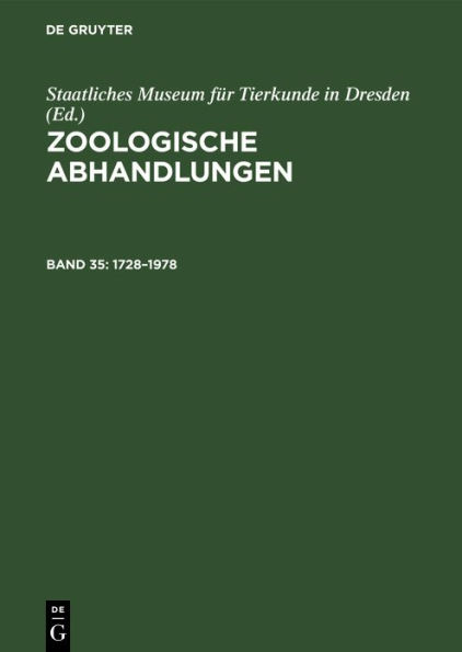 250 Jahre Staatliches Museum für Tierkunde Dresden 1728-1978