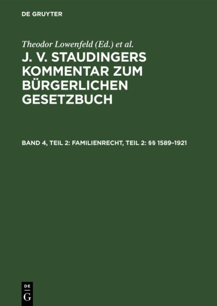 Familienrecht, Teil 2: §§ 1589-1921