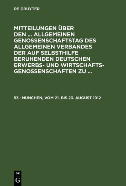 Mï¿½nchen, vom 21. bis 23. August 1912