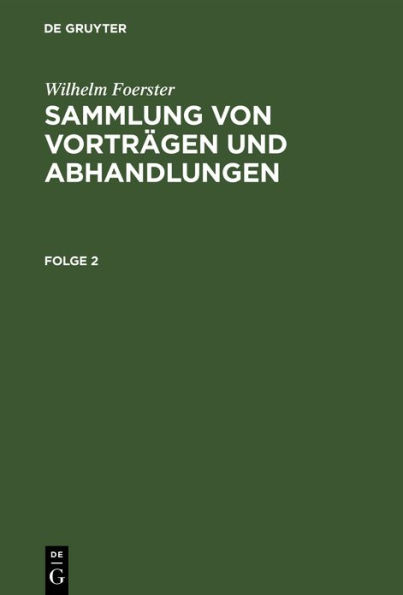 Sammlung von Vorträgen und Abhandlungen