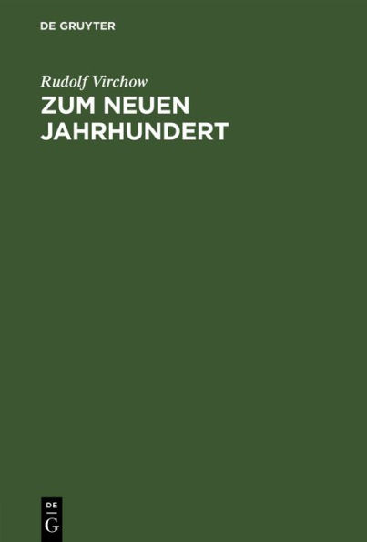 Zum neuen Jahrhundert: Ein alter Bericht über die Gestaltung- der pathologischen Anatomie in Deutschland, wie sie ist und wie sie werden muss