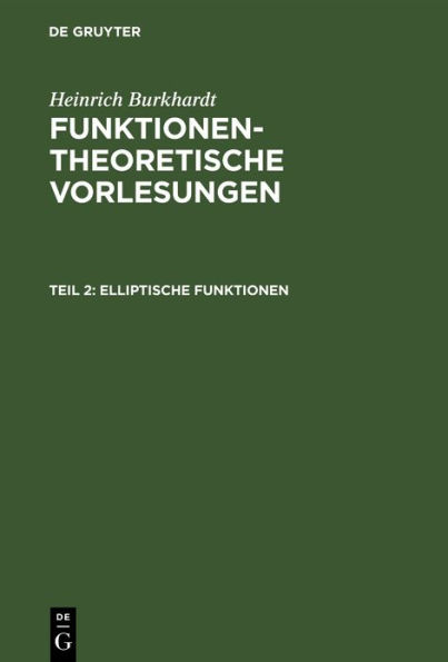 Elliptische Funktionen