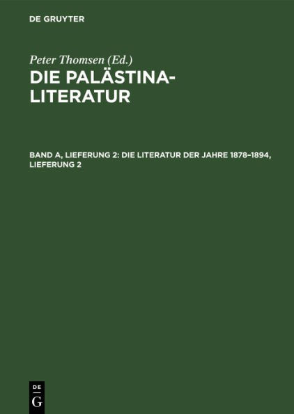 Die Literatur der Jahre 1878-1894, Lieferung 2