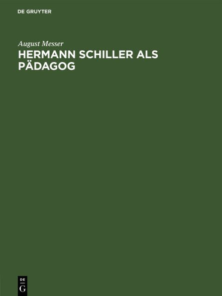 Hermann Schiller als P dagog