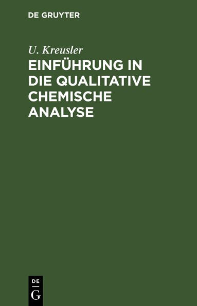 Einf hrung in die qualitative chemische Analyse