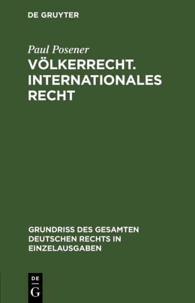 Vï¿½lkerrecht. Internationales Recht